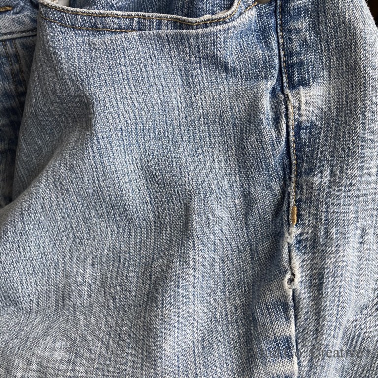 How I Visibly Mended a Pair of Secondhand Jeans – T-Bud Co. Creative